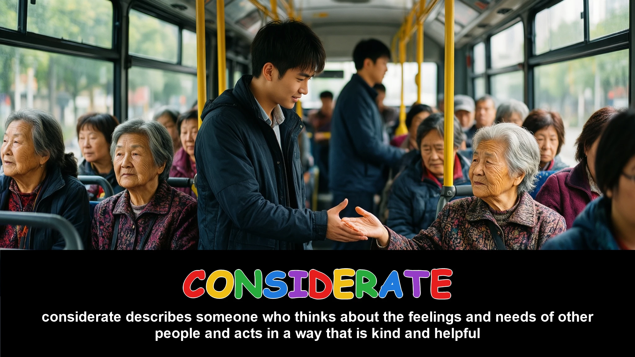 English Illustration for considerate